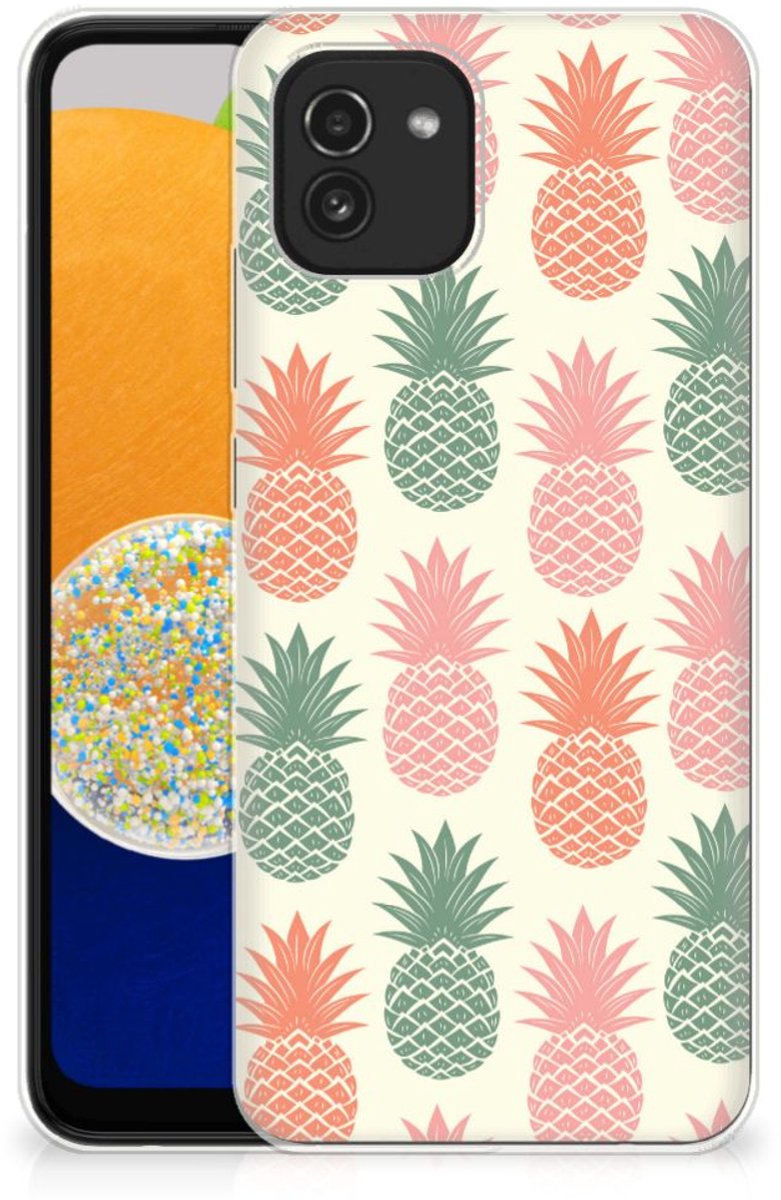 Samsung Galaxy A03 Siliconen Case Ananas