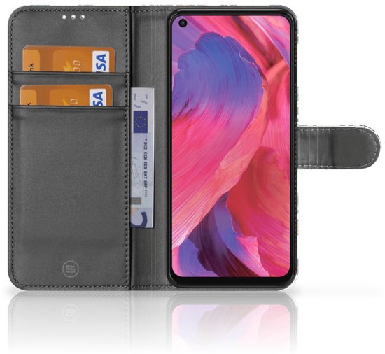 Coque avec pour OPPO A54 5G | A74 5G | A93 5G Portefeuille Baroque Fleur