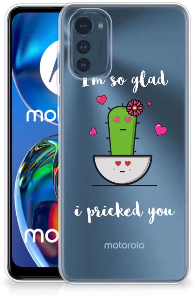 TPU Hoesje voor Motorola Moto E32/E32s Telefoonhoesje met Naam Cactus Glad