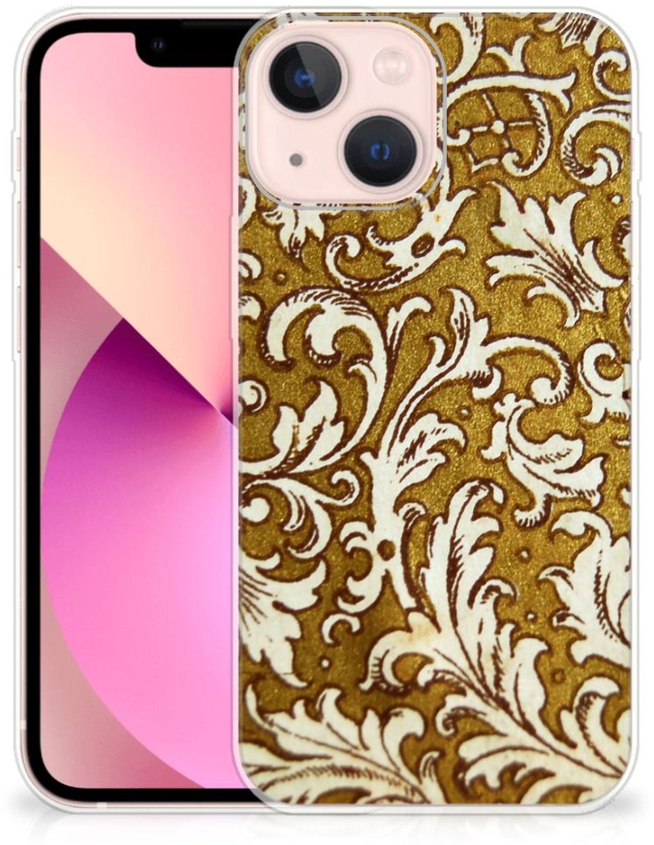 TPU Hoesje voor Siliconen Hoesje iPhone 13 mini Barok Goud