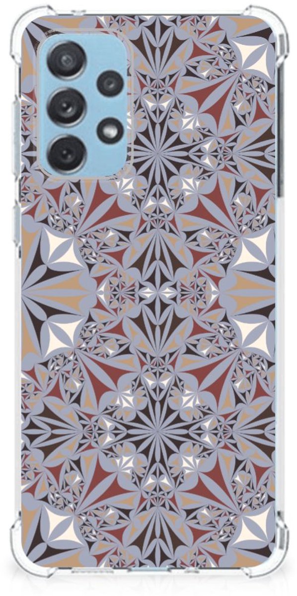 Samsung Galaxy A73 Anti-Shock Hoesje Flower Tiles