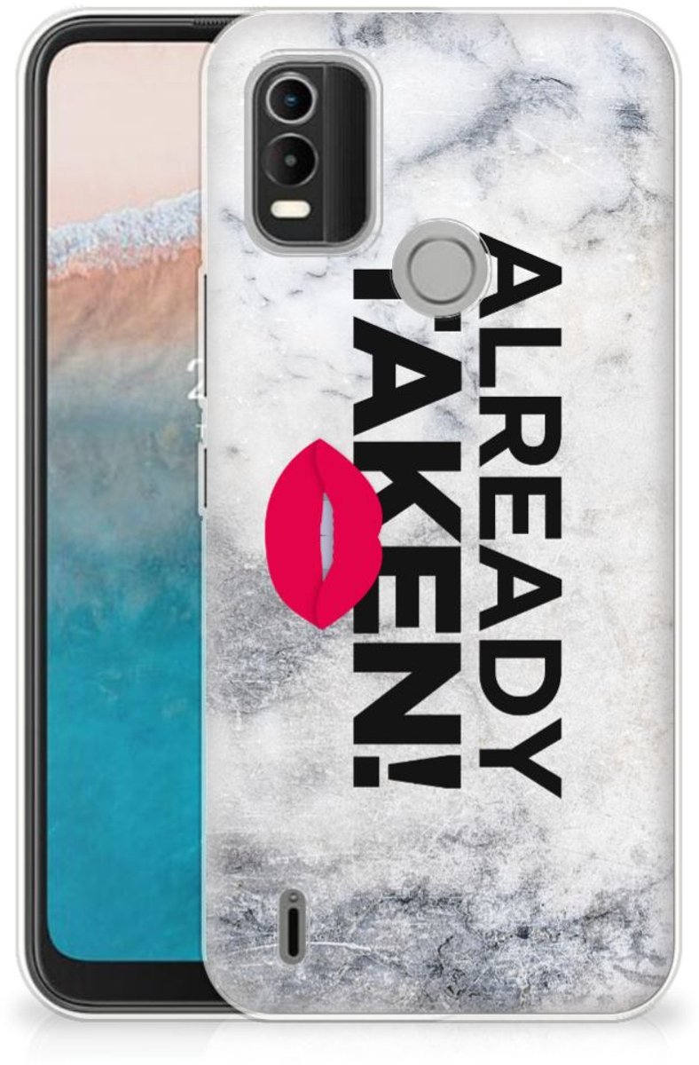Nokia C21 Plus Siliconen hoesje met naam Already Taken White