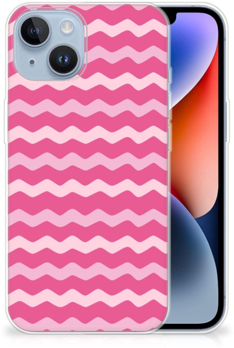 Apple iPhone 14 TPU bumper Waves Pink