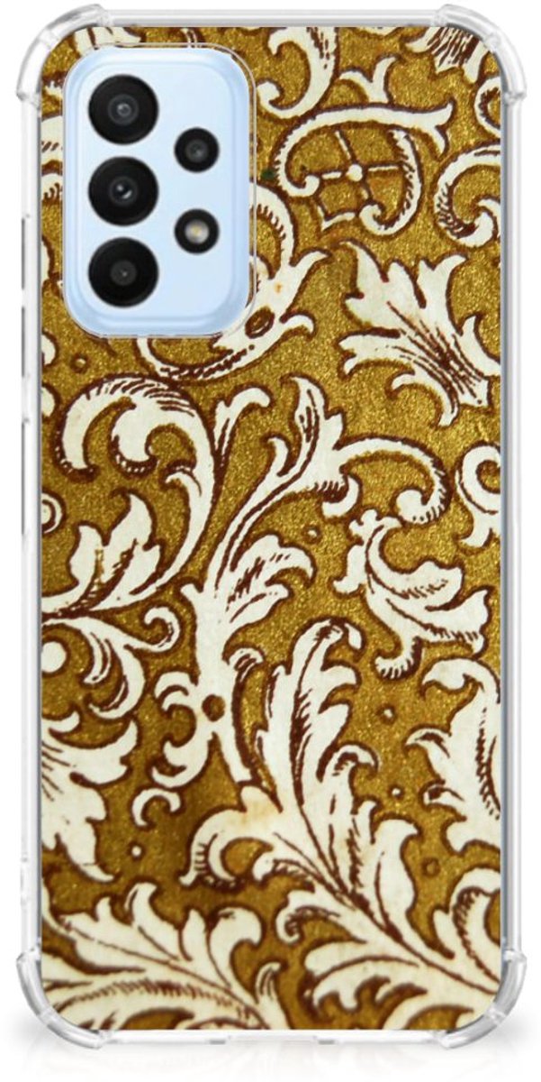Back Cover voor Anti Shock Case Samsung Galaxy A23 Barok Goud