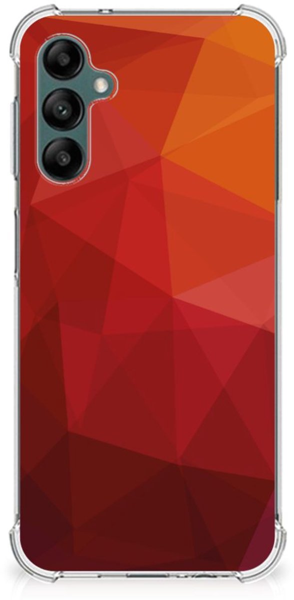 Shockproof Case voor Samsung Galaxy A14 5G/4G Polygon Red