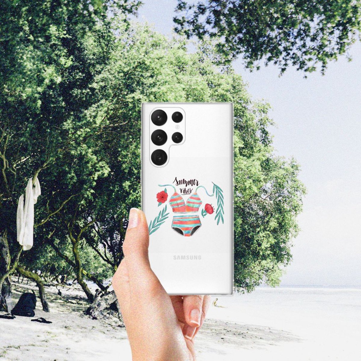 Samsung Galaxy S22 Ultra Telefoonhoesje met Naam Boho Summer