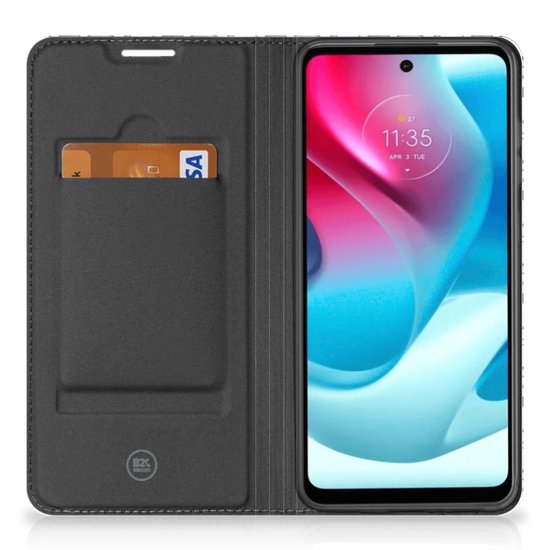 Coque Smartphone Motorola Moto G60s Book Wallet Case Salamandre Gris