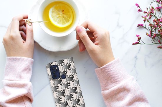 Coque Smartphone Motorola Moto G60s Book Wallet Case Salamandre Gris