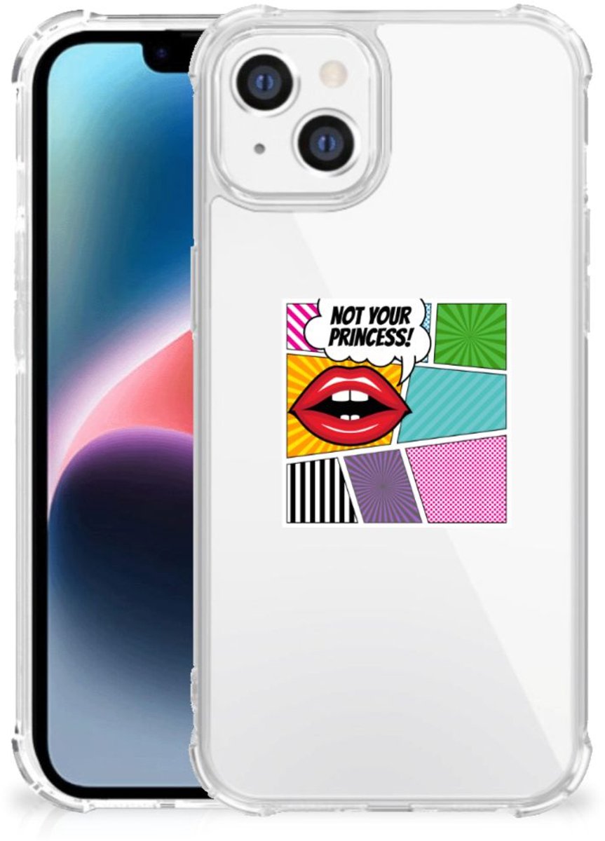 Apple iPhone 14 Plus Anti Shock Bumper Case Popart Princess
