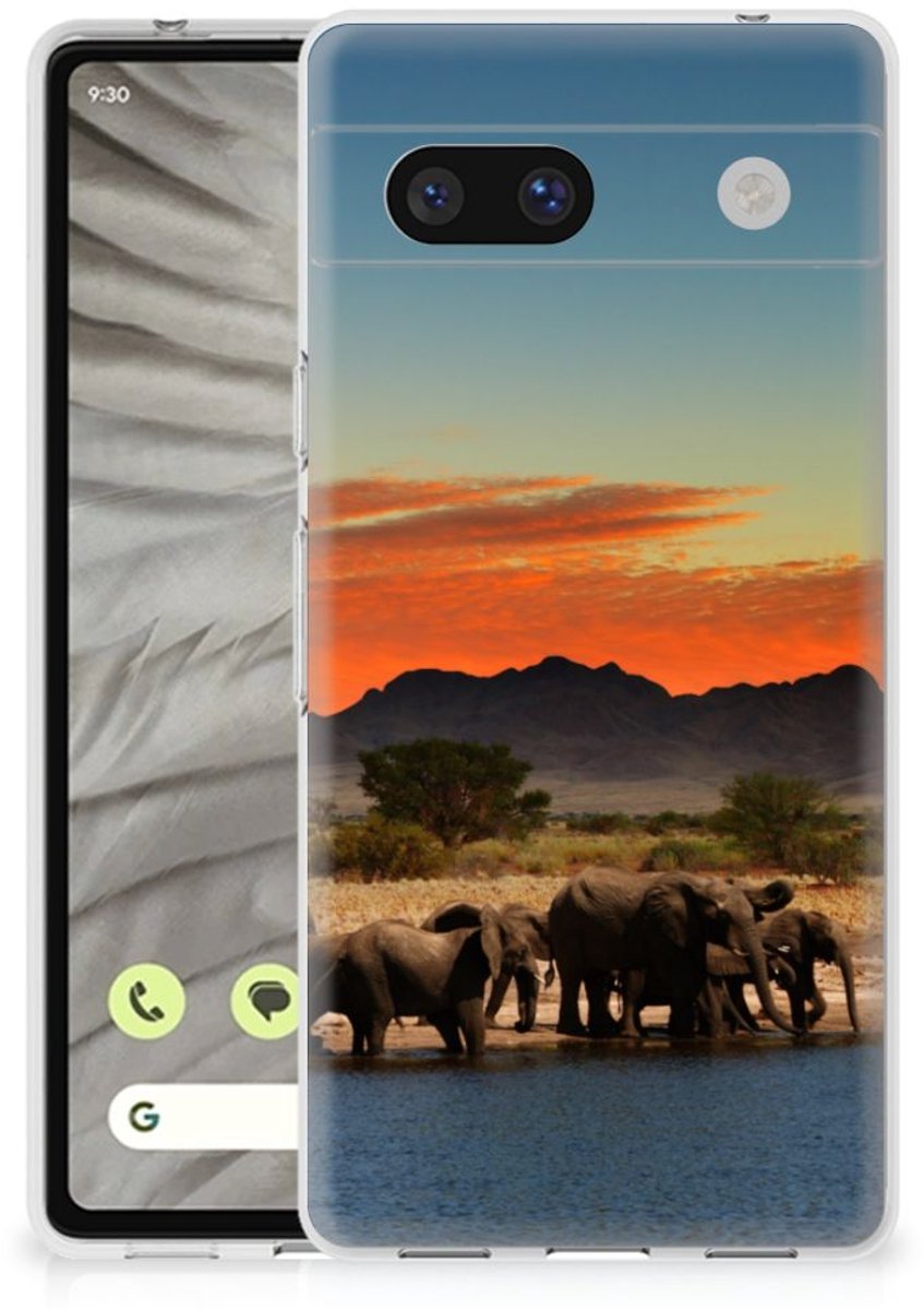 Google Pixel 7A TPU Hoesje Olifanten