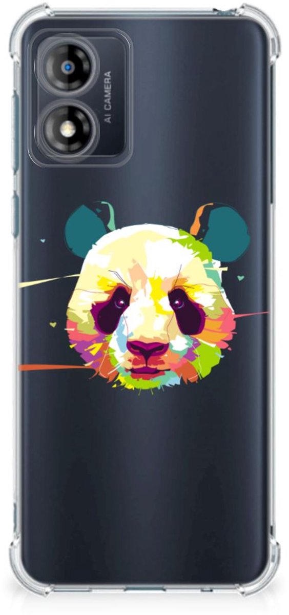 Motorola Moto E13 Stevig Bumper Hoesje Panda Color