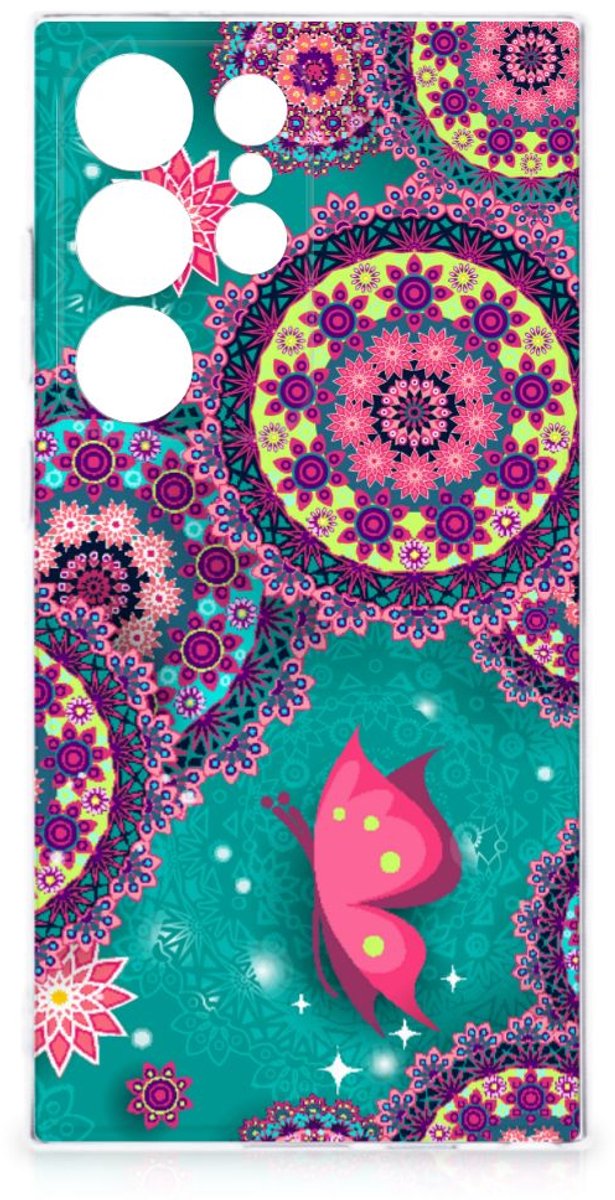 Samsung Galaxy S24 Ultra Hoesje maken Cirkels en Vlinders