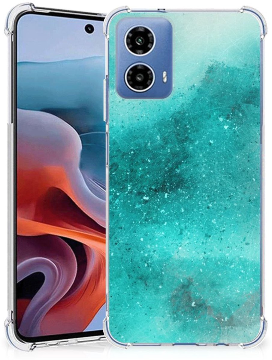 Back Cover Motorola Moto G34 Painting Blue