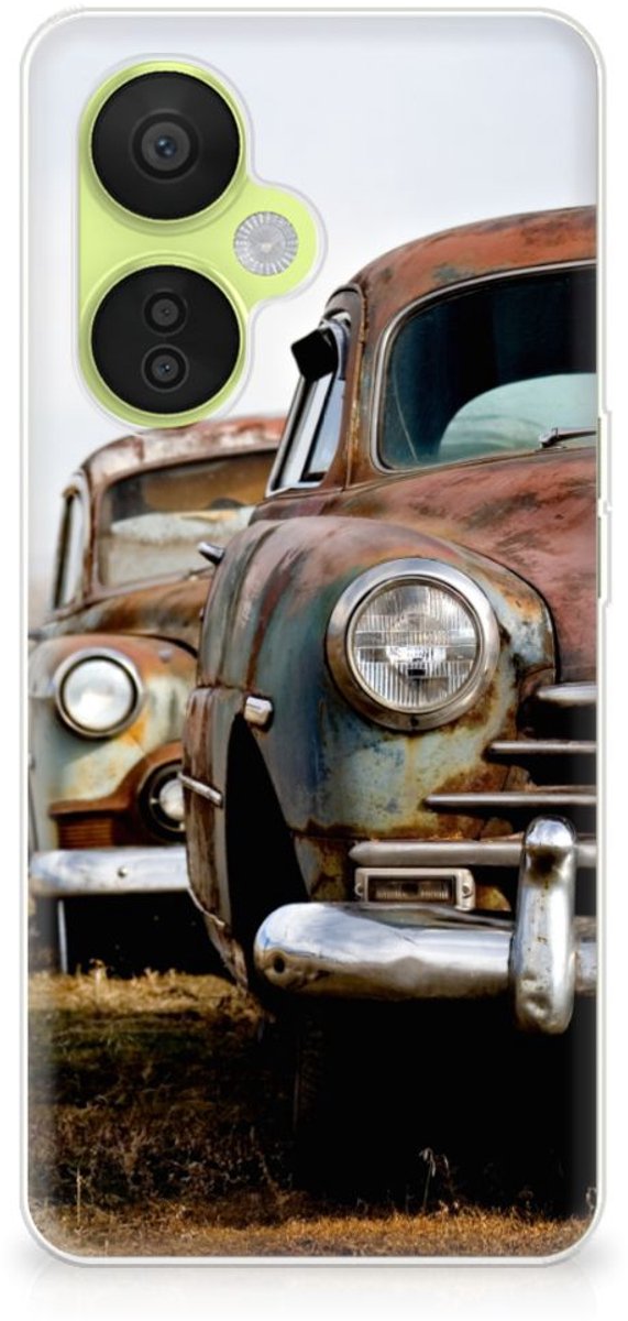 OnePlus Nord CE 3 Lite Siliconen Hoesje met foto Vintage Auto