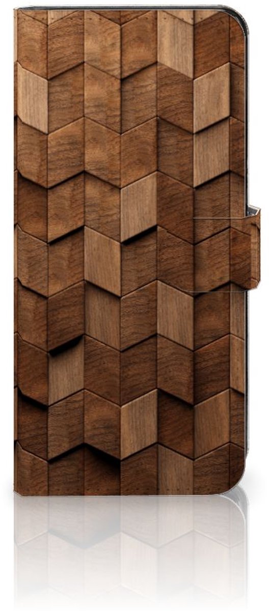 Book Style Case voor OPPO A98 5G Wooden Cubes