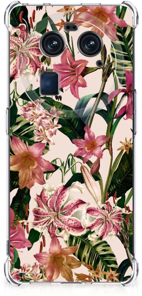 TPU Case Anti-Shock voor OPPO Find X6 Case Flowers