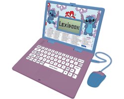 Ordinateur portable éducatif bilingue Stitch avec 124 activités (EN/PT)