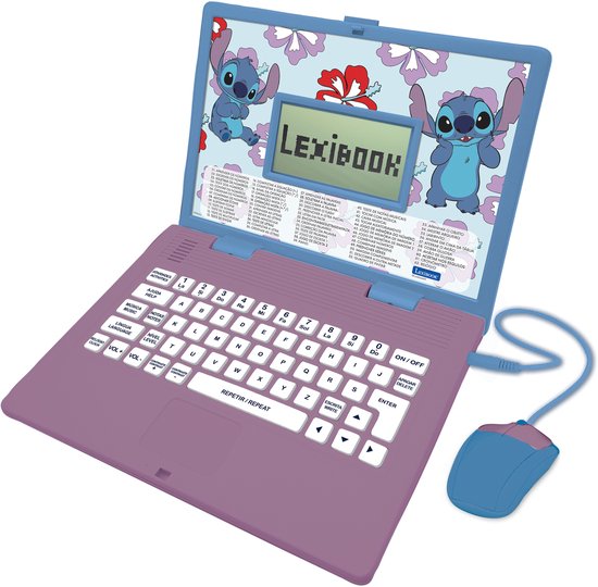 Stitch Tweetalige educatieve laptop met 124 activiteiten (EN/PT)