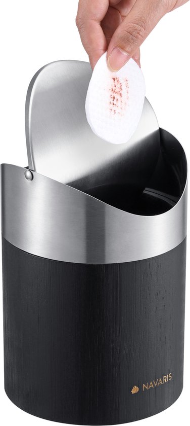 Mini Poubelle Avec Couvercle Pivotant - Design Compact Gris, Pour Bureau, Salle De Bain, Chambre, Cuisine - 12