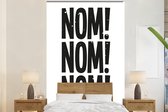 Behang - Fotobehang Decoratie - Japandi - Vintage - Zwart - Breedte 225 cm x hoogte 350 cm