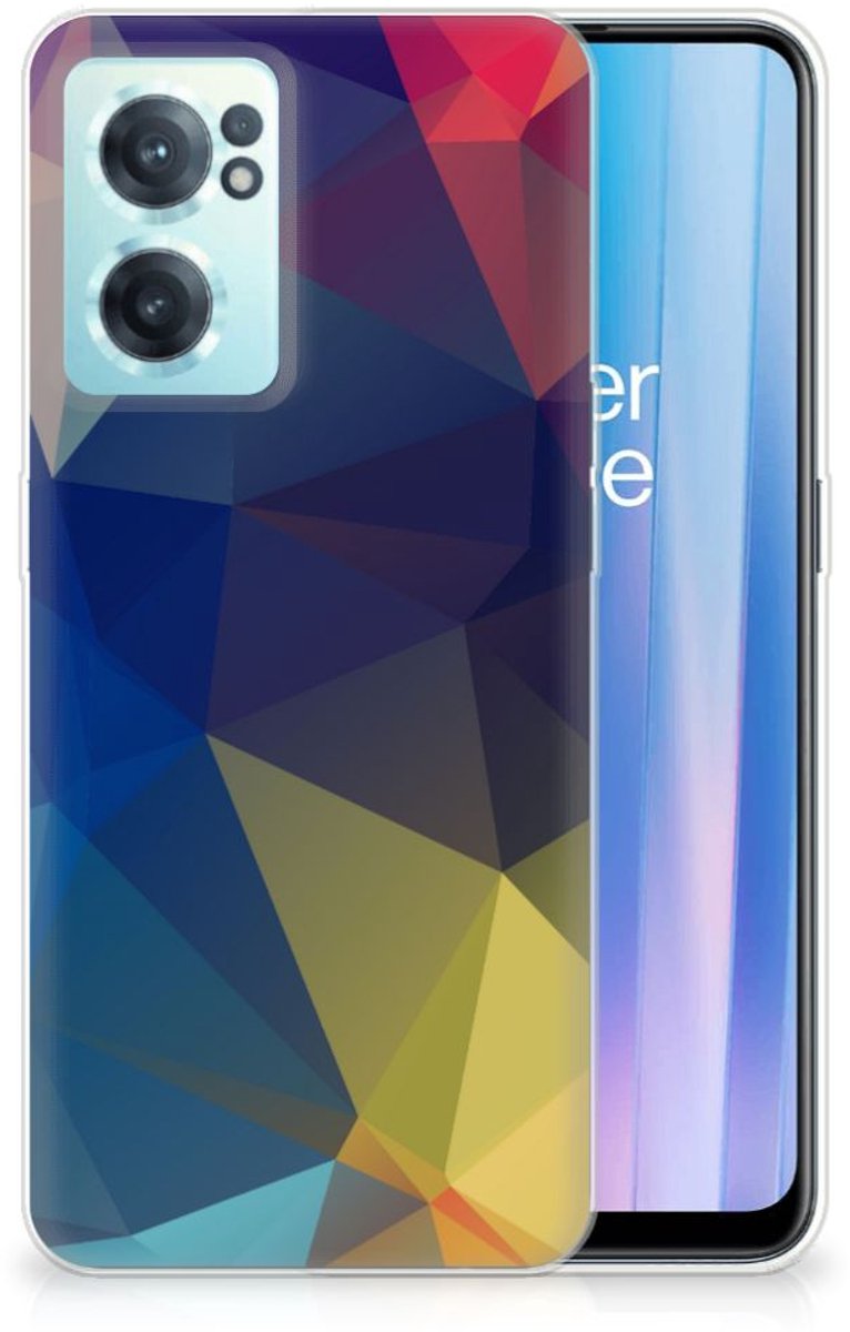 OnePlus Nord CE 2 5G TPU Hoesje Polygon Dark