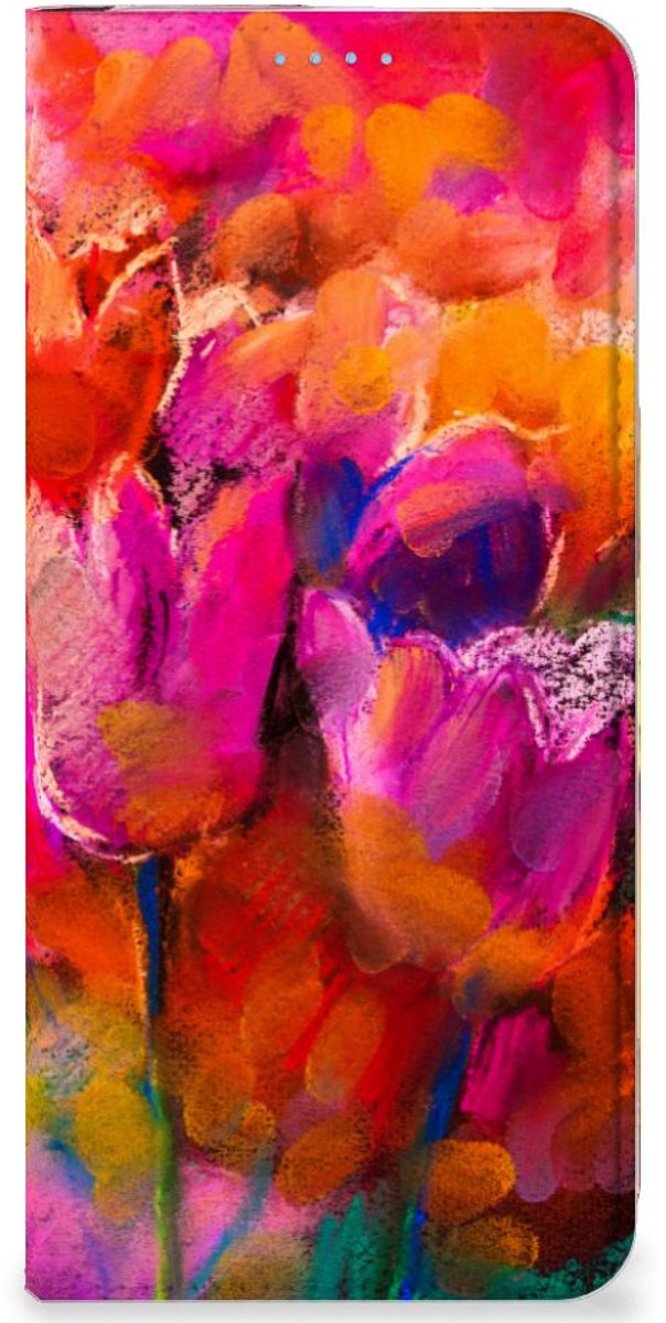 Standcase Hoesje voor Bookcase OPPO Reno8 Tulips