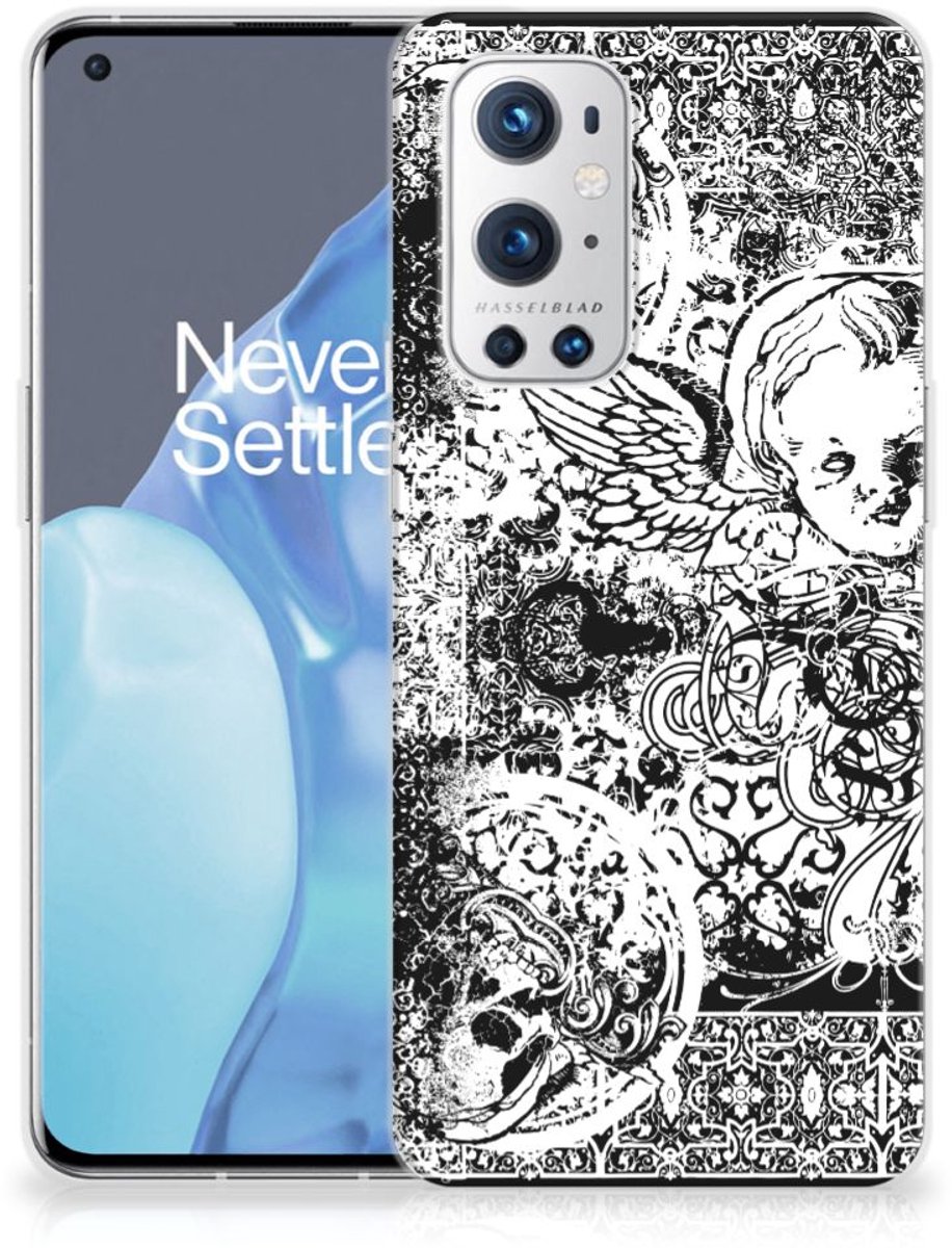 Silicone Back Case OnePlus 9 Pro Skulls Angel