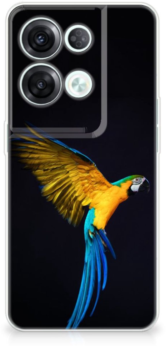 OPPO Reno8 Pro TPU Hoesje Papegaai