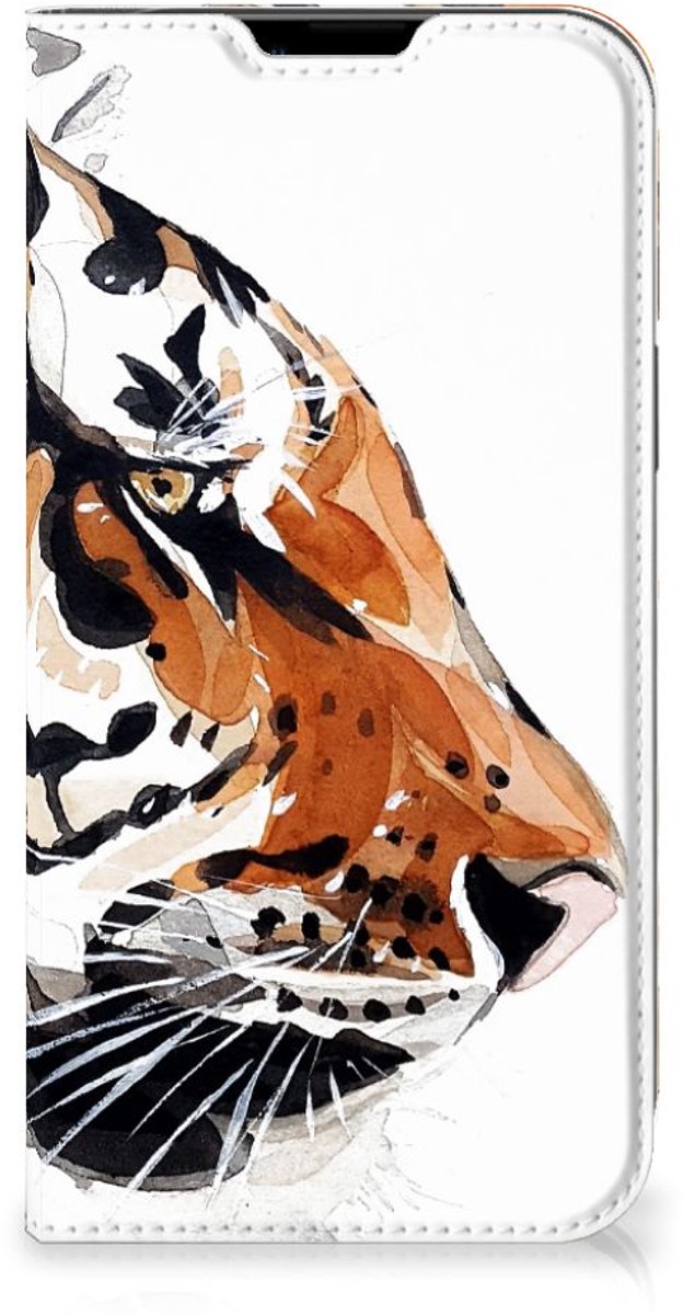 Bookcase Apple iPhone 14 Plus Watercolor Tiger