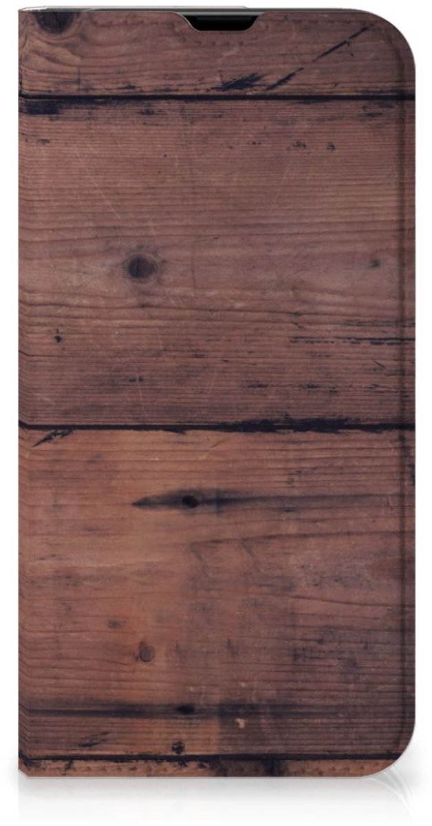 iPhone 13 Pro Book Wallet Case Old Wood