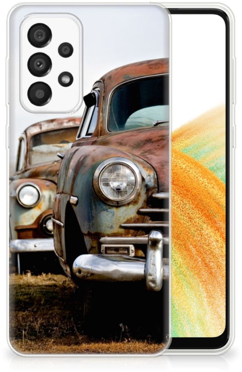 Samsung Galaxy A33 5G Siliconen Hoesje met foto Vintage Auto
