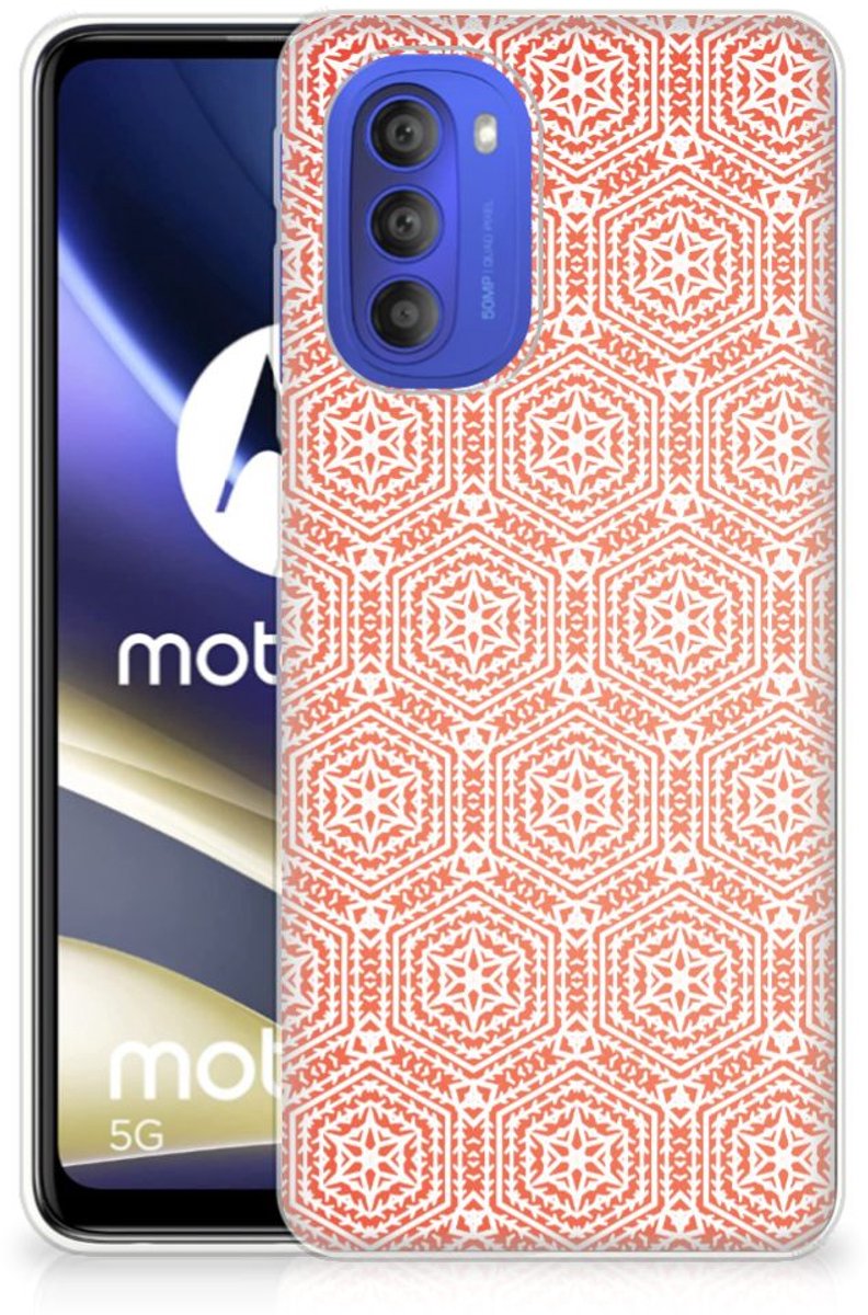Motorola Moto G51 5G TPU bumper Pattern Orange