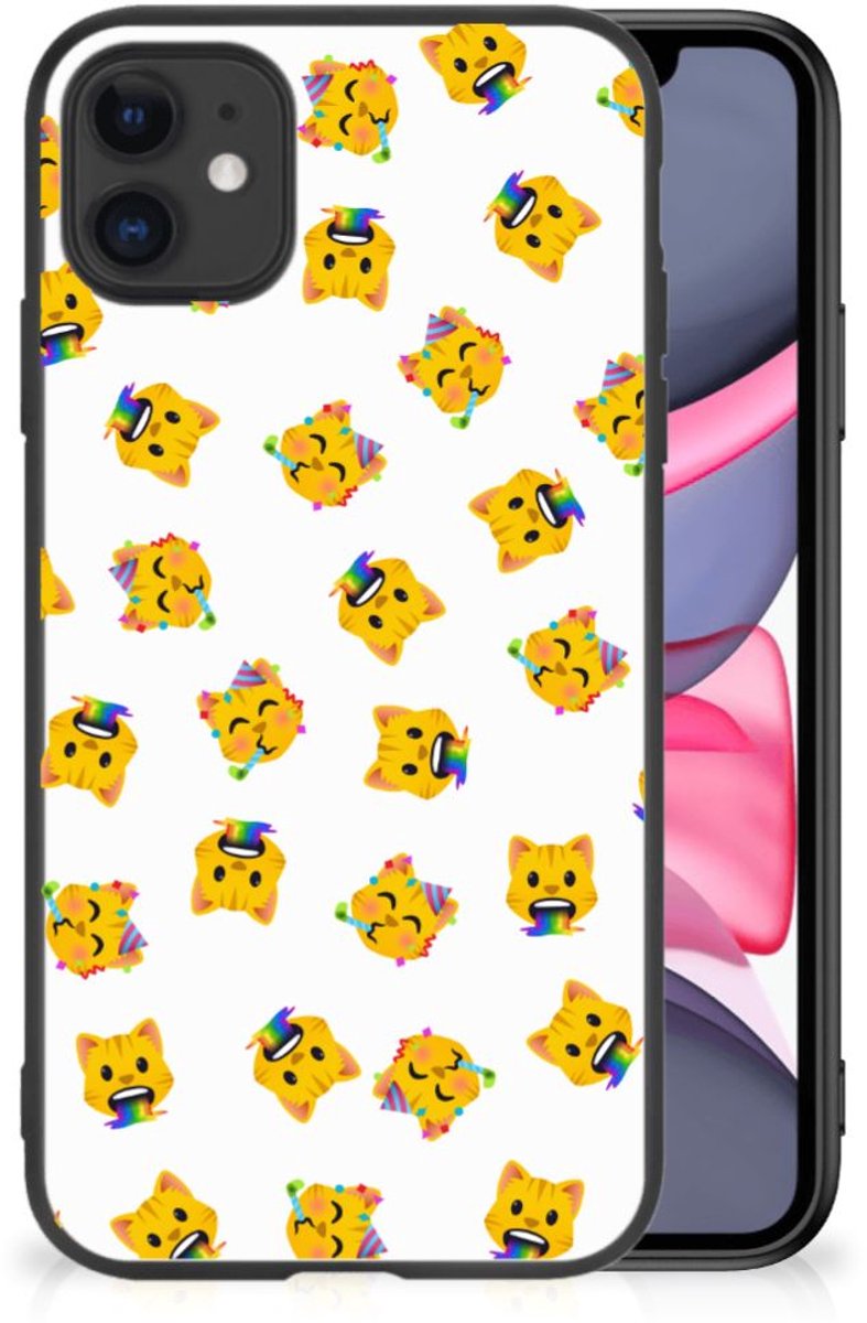 Back Cover voor Back Case voor iPhone 11 Katten Emojis