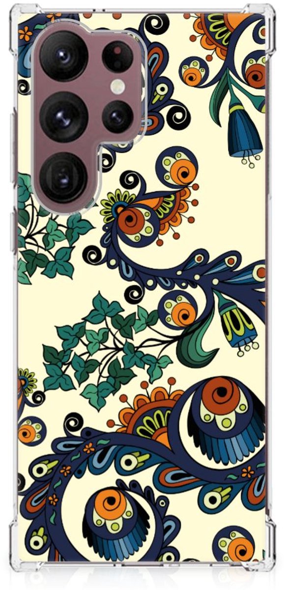 Anti Shock Case Samsung Galaxy S23 Ultra Barok Flower