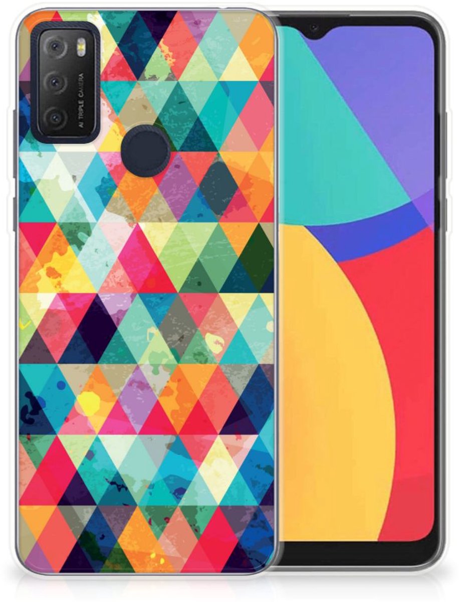 Alcatel 1S (2021) TPU bumper Geruit