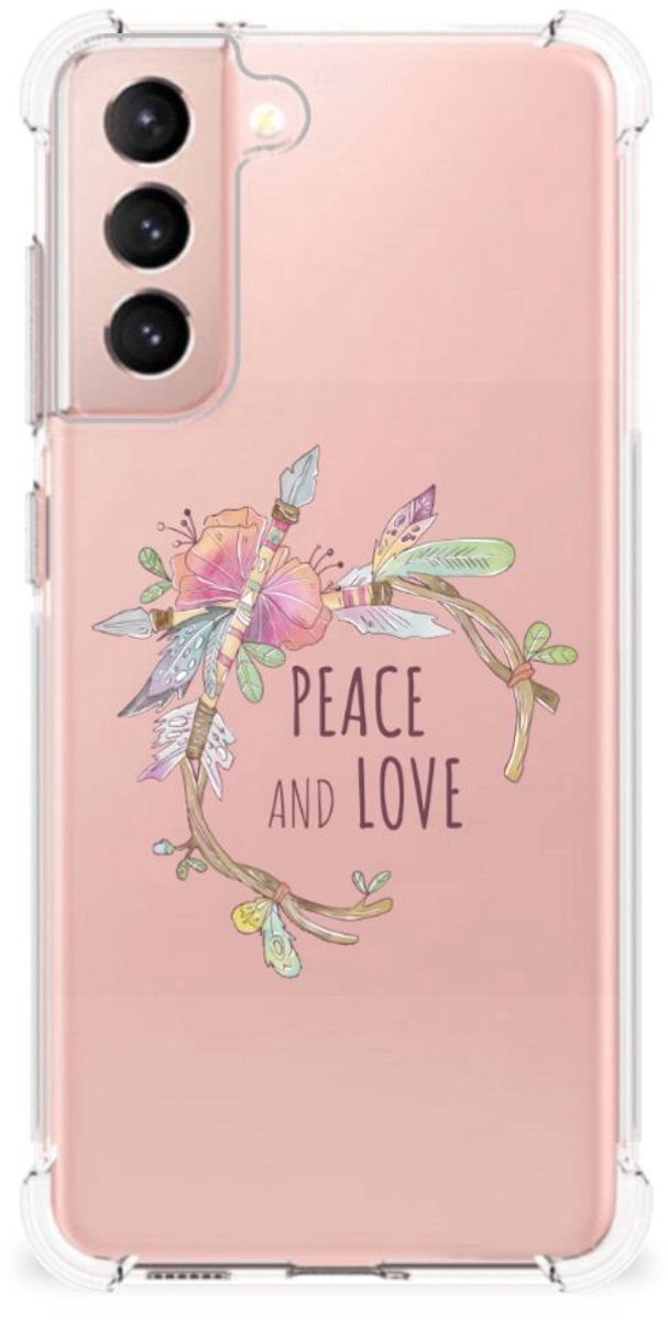 Samsung Galaxy S21 FE Stevig Bumper Hoesje Boho Text