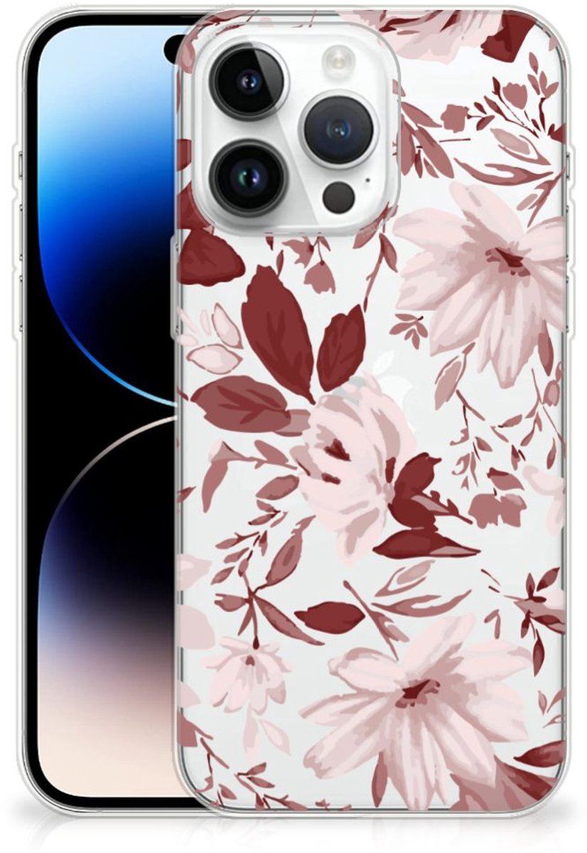 Hoesje maken iPhone 14 Pro Max Watercolor Flowers