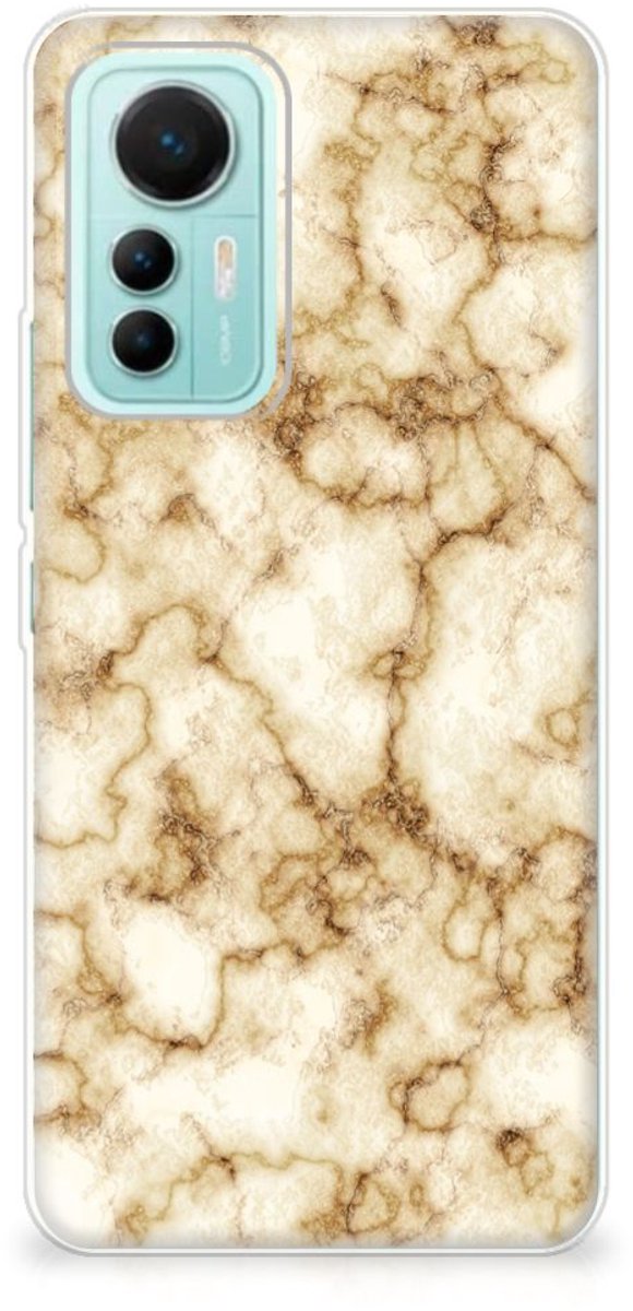 Xiaomi 12 Lite TPU Siliconen Hoesje Marmer Goud
