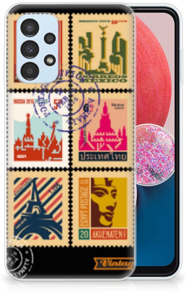 Samsung Galaxy A13 4G Siliconen Back Cover Postzegels