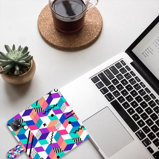 Wallet Book Case OPPO A15 Mobile Phone Case Blocs cadeaux personnalisés colorés