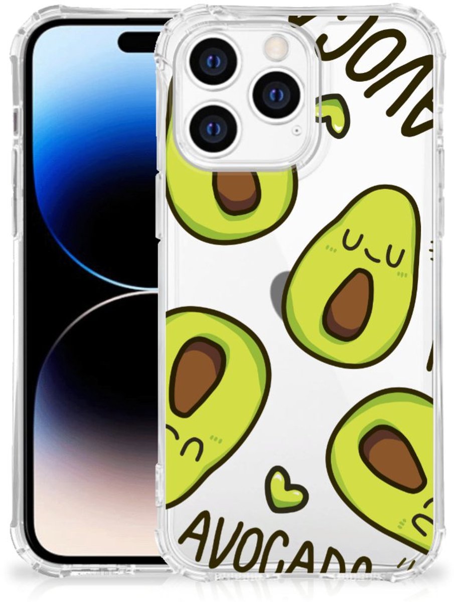 Apple iPhone 14 Pro Max Stevig Bumper Hoesje Avocado Singing