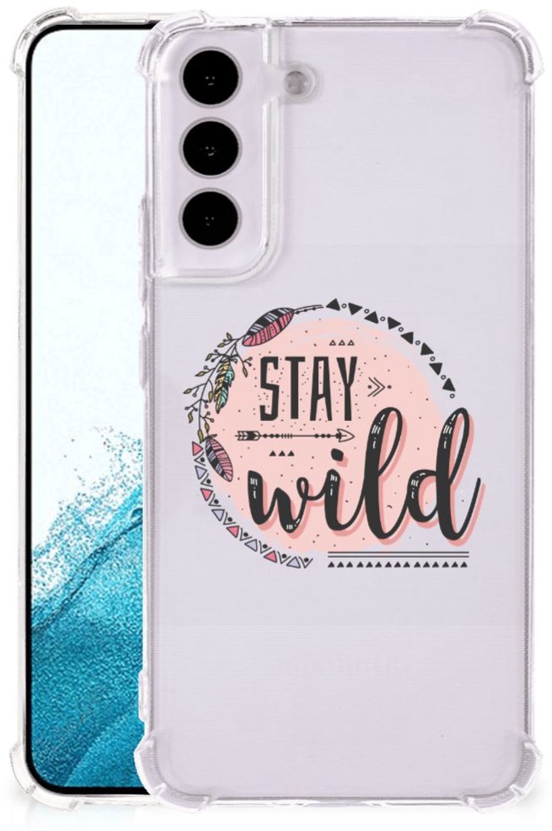 Samsung Galaxy S22 Stevig Bumper Hoesje Boho Stay Wild
