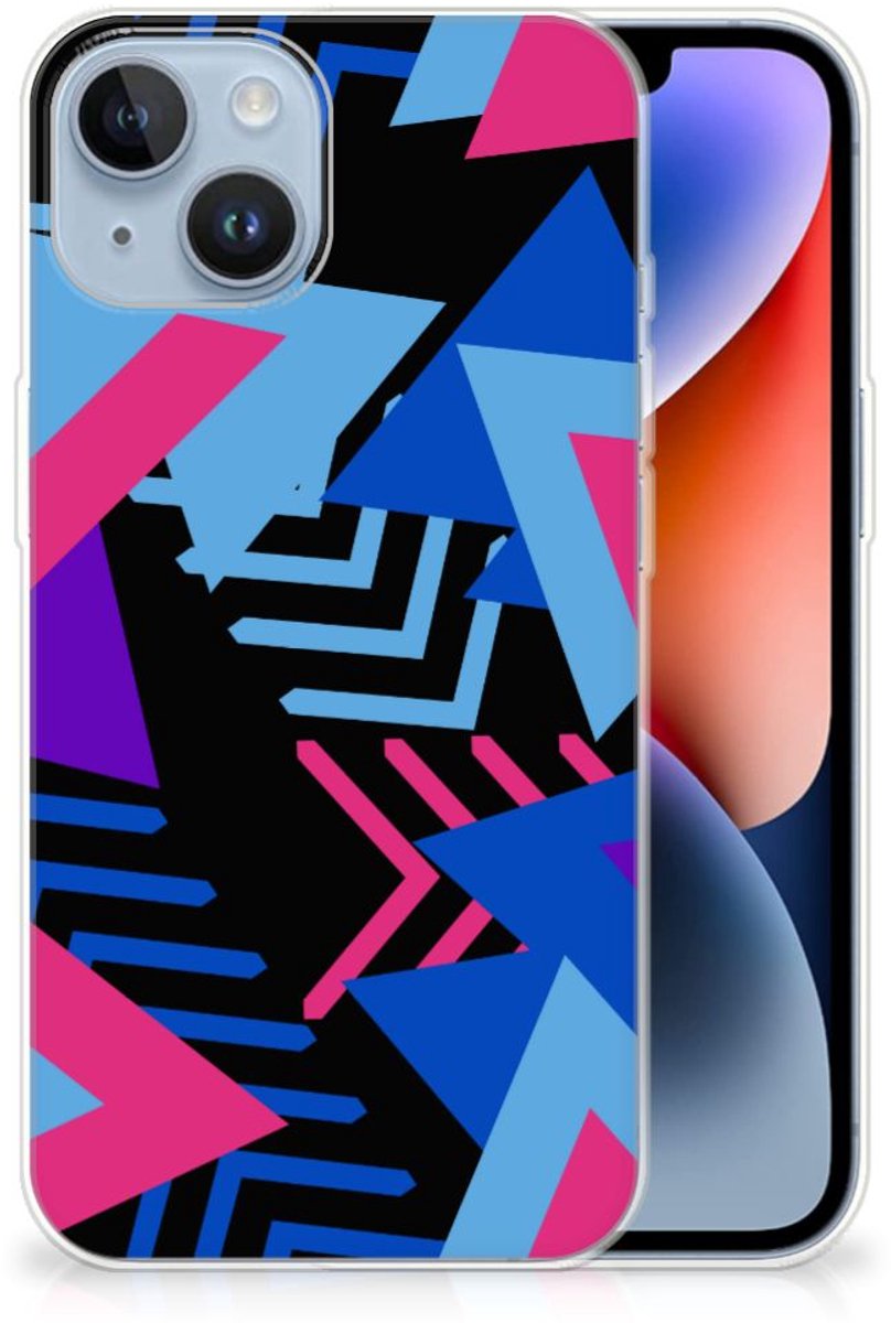 Apple iPhone 14 TPU Hoesje Funky Triangle