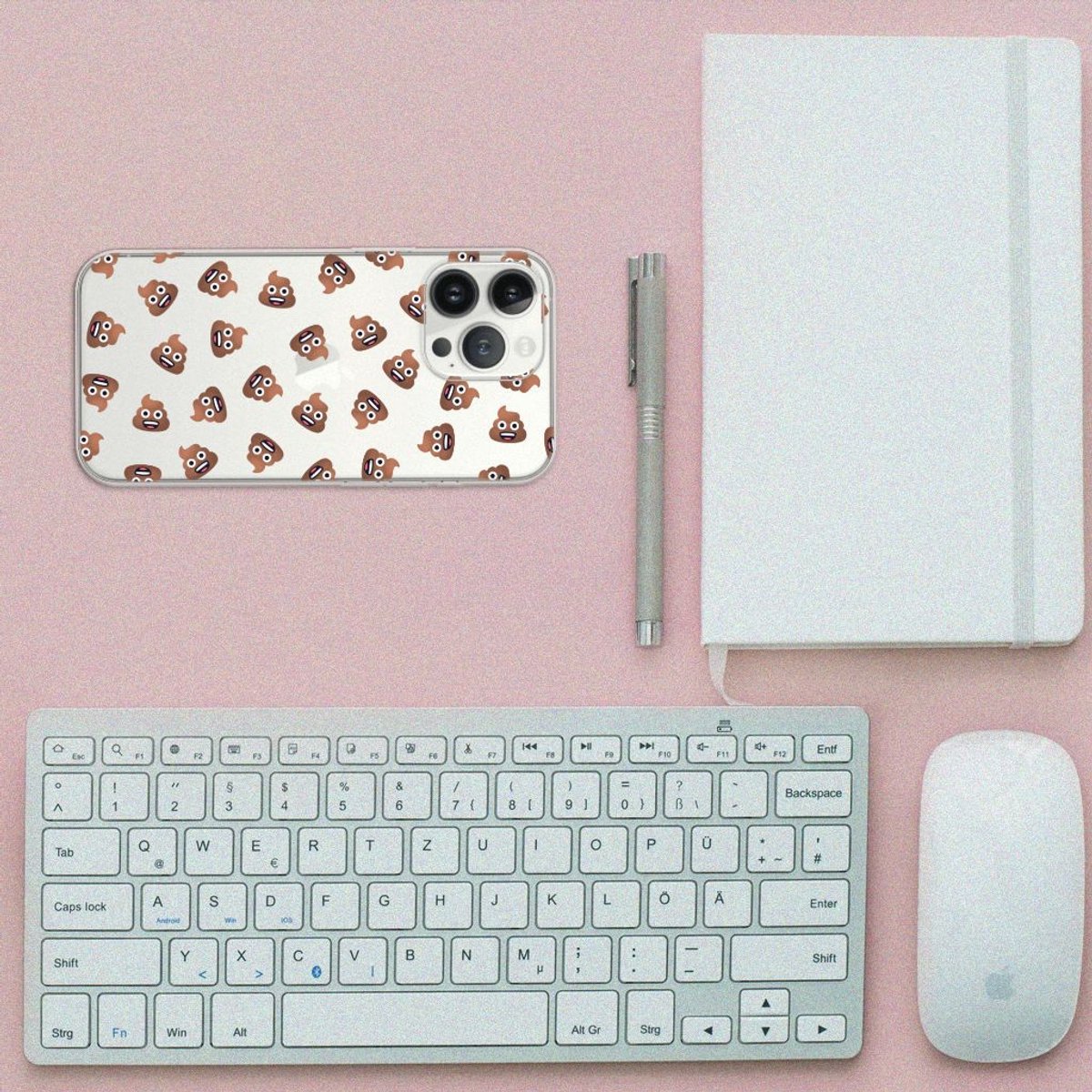 TPU bumper voor iPhone 13 Pro Max Poep Emojis