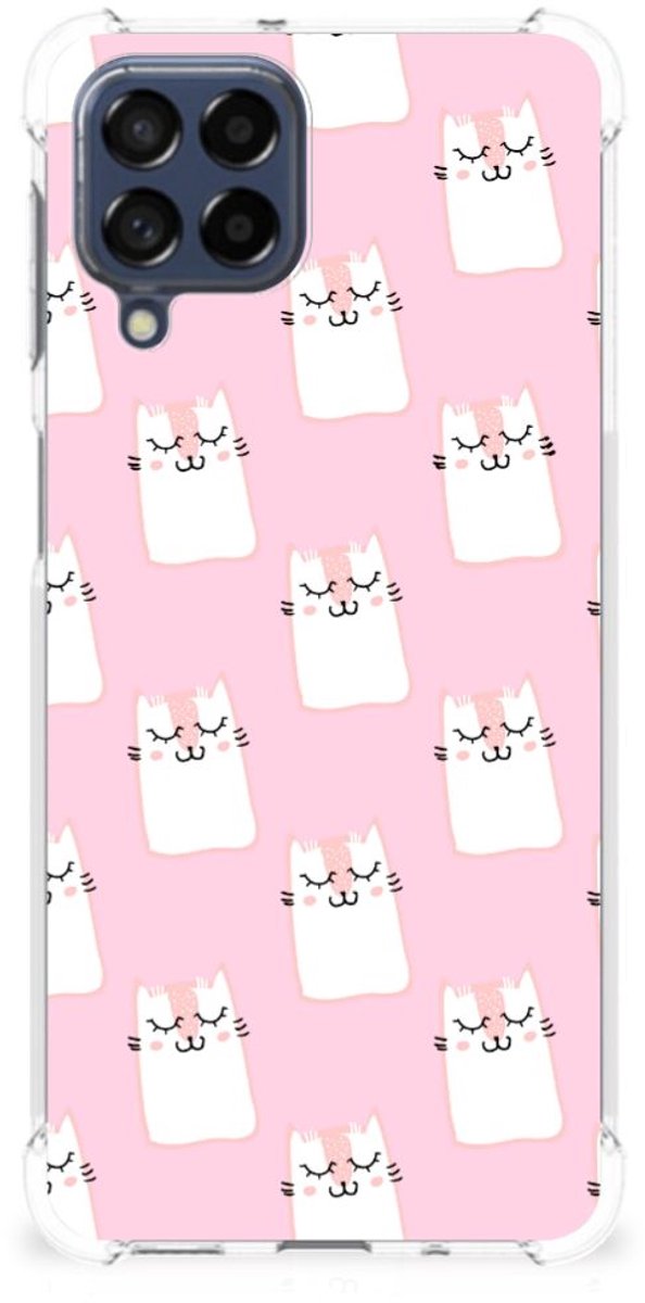 TPU Case Anti-Shock voor Samsung Galaxy M53 Case Anti-shock Sleeping Cats