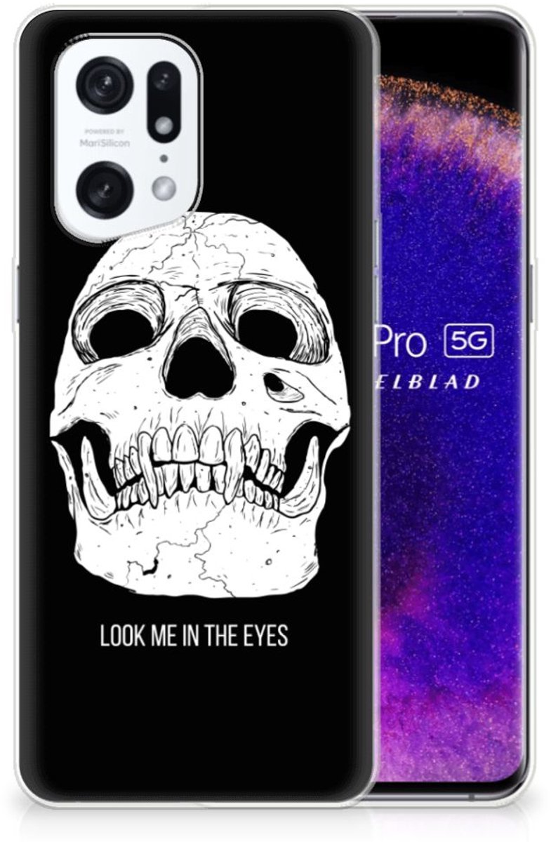 Silicone Back Case OPPO Find X5 Pro Skull Eyes