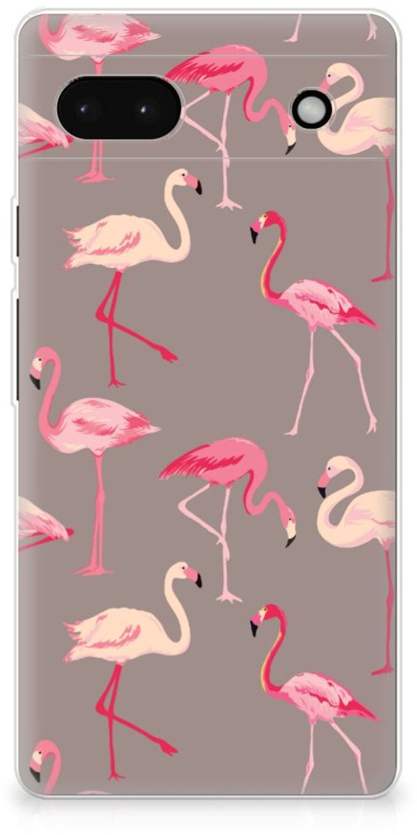 Google Pixel 6A TPU Hoesje Flamingo