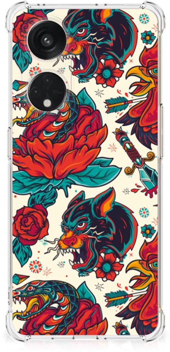 Anti-shock Hoesje met foto voor OPPO A98 Old Skool