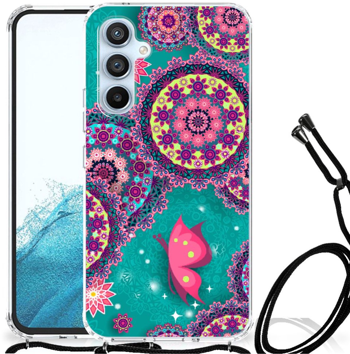 Samsung Galaxy A54 5G Back Cover Cirkels en Vlinders