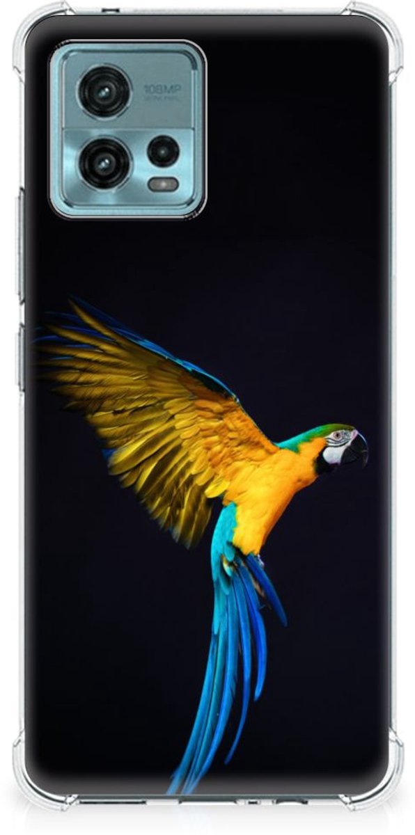 TPU Case Anti-Shock voor otorola Moto G72 Case Anti-shock Papegaai